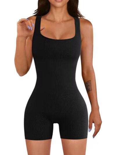 catsuit entero deportivo negro modelo henry