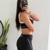 aldi corto negro2 set deportivo short y top aldi negro corto