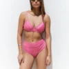 bikini manias color rosa con brillos marca bikinis kinis