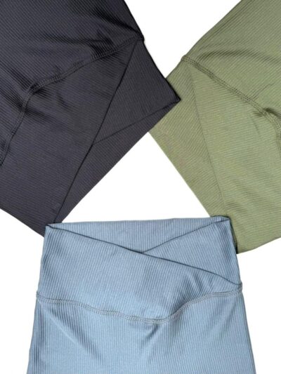 Calza chupin cruzada verde militar - LINEA LICRA ACANALADA